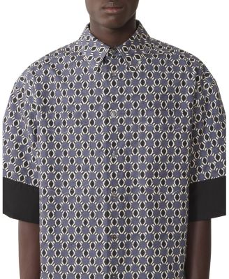 Loose-Fit Printed Cotton Shirt