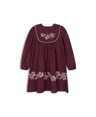 Girls' Stitch Embroidered Wool Collection Dress- Little Kid, Big Kid