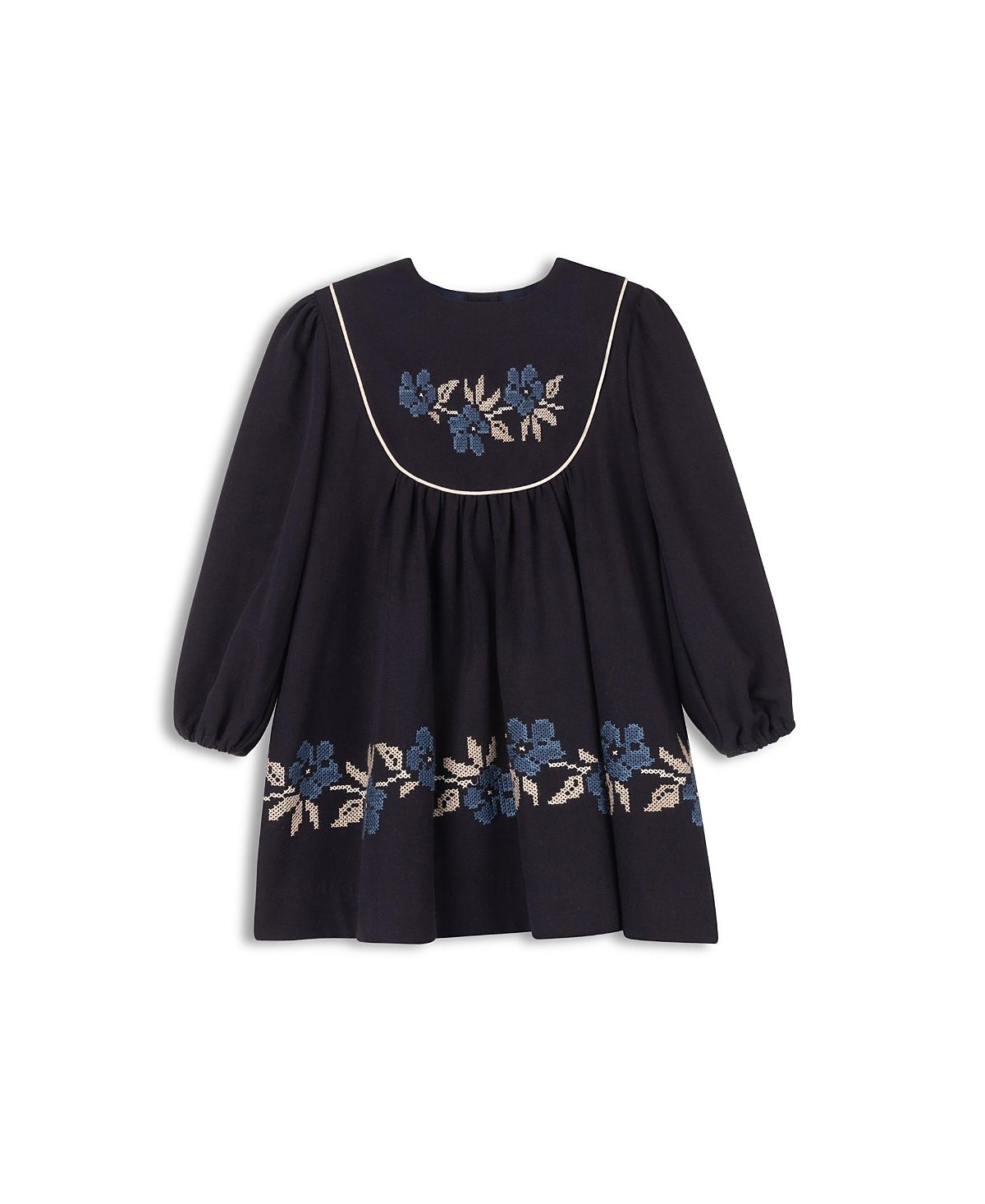 Ely's & Co. Girls' Stitch Embroidered Wool Collection Dress- Little Kid, Big Kid