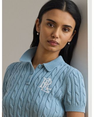 Cable Knit Polo Sweater