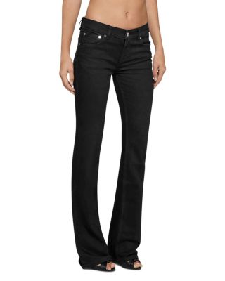 Maria Mid Rise Bootcut Jeans in Noir