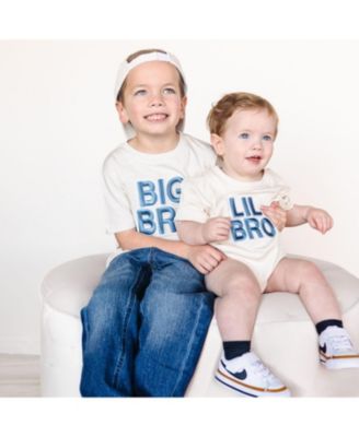 Boys' Lil Bro Embroidered Patch Short Sleeve Romper - Baby