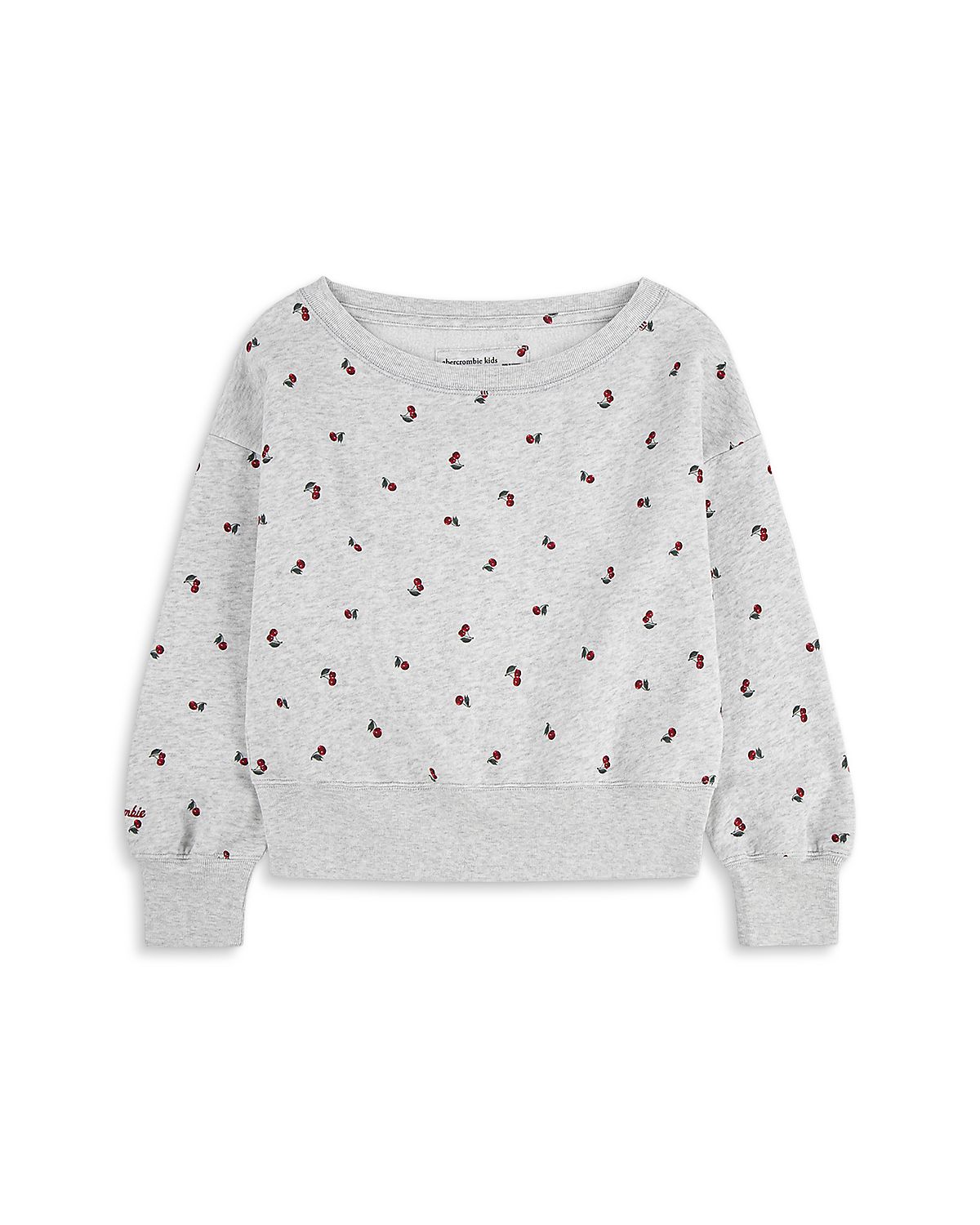 abercrombie kids Girls' Printed Off-the-Shoulder Sweatshirt - Little Kid, Big Kid