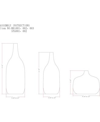  Sparta Vase, Set of 3