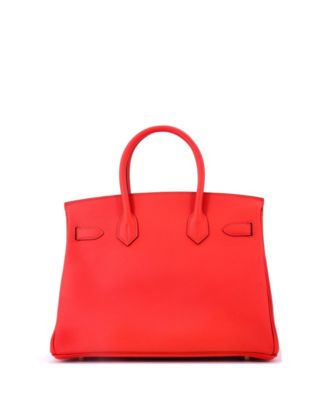 Birkin 30 Handbag Red Epsom with Gold Hardware