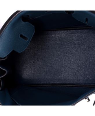 Birkin 30 Handbag Blue Togo with Palladium Hardware