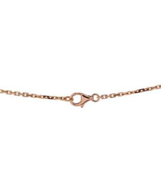  Love Interlocking Necklace 18K Rose Gold with Diamonds, 17.25"