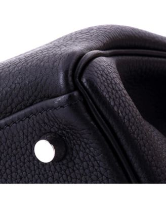 Kelly 32 Handbag Black Togo with Palladium Hardware