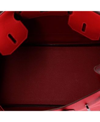 Birkin 30 Handbag Red Epsom with Palladium Hardware