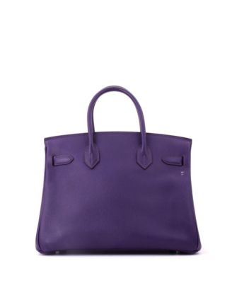 Birkin 30 Handbag Purple Epsom with Palladium Hardware