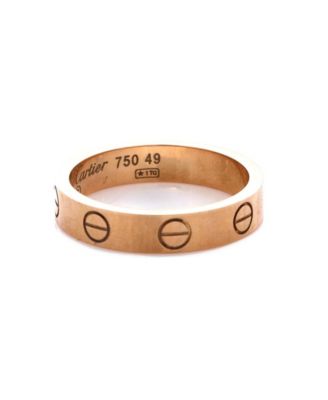  Love Wedding Band Ring 18K Rose Gold