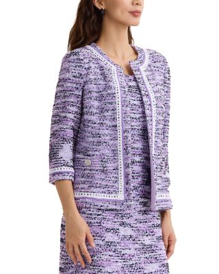 Wrinkle Resistant Eyelash Knit Jacket