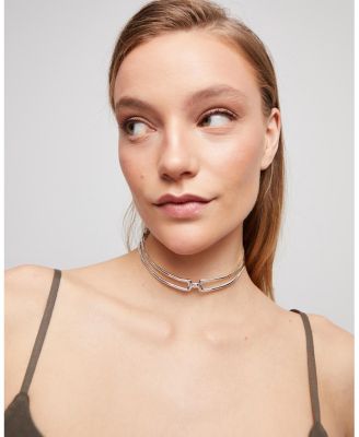  Choker Necklace With White Topaz