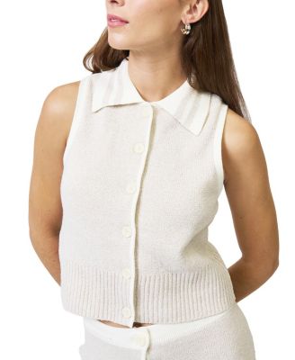 Women's Celeste Tweed Yarn Collared Top