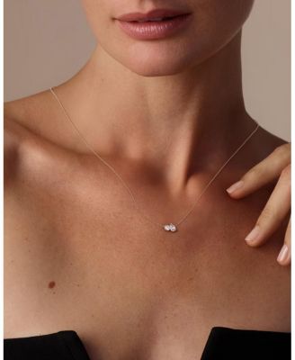  Toi et Moi Necklace in 14K Gold, 0.41ctw Round Brilliant & Pear Lab Grown Diamonds