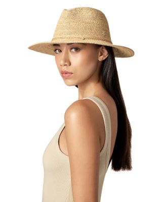Helen Kaminski Raffia Fedora Steevie Raffia Stripe Fedora - Natural/Nougat | Helen  main image 3
