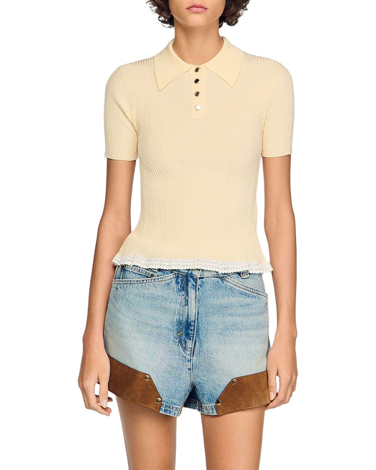 Sandro Knit Polo