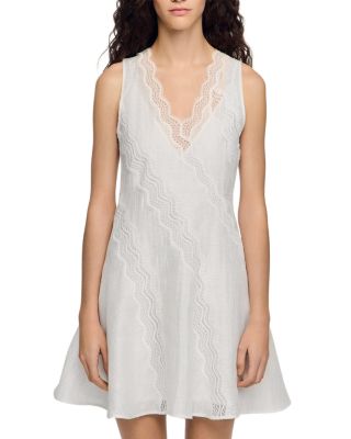 Short Trimmed Linen Dress