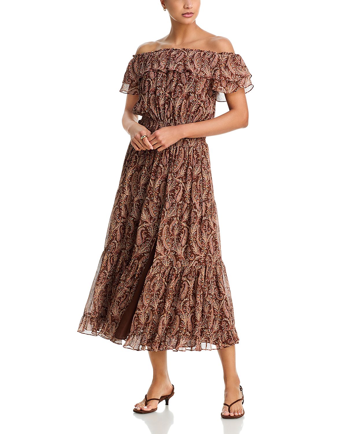 Paige Alistar Off The Shoulder Midi Dress