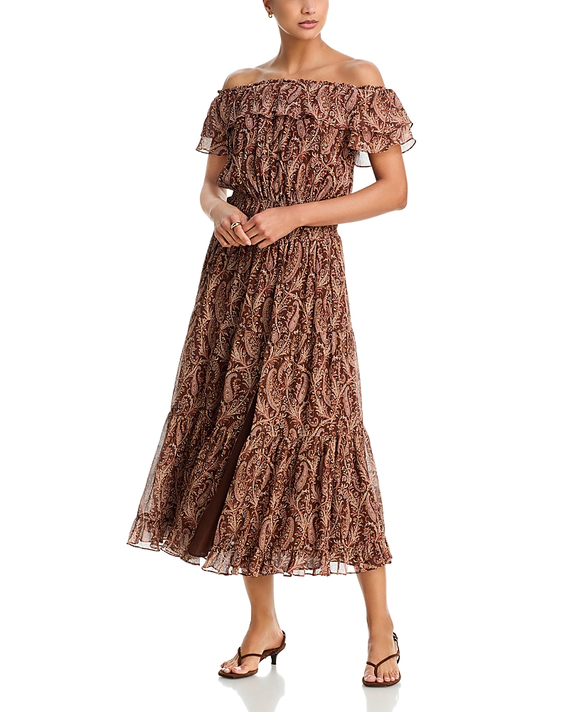 Paige Alistar Off The Shoulder Midi Dress