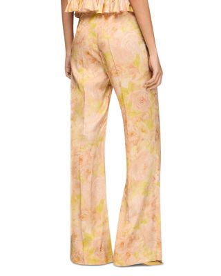 Floral Print Flowy Trousers