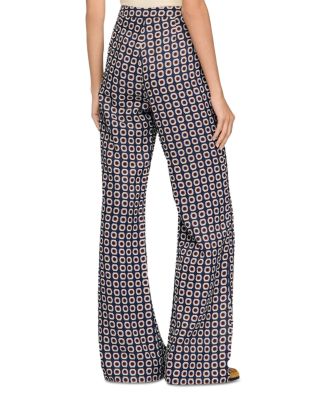 Floral Print Flowy Trousers
