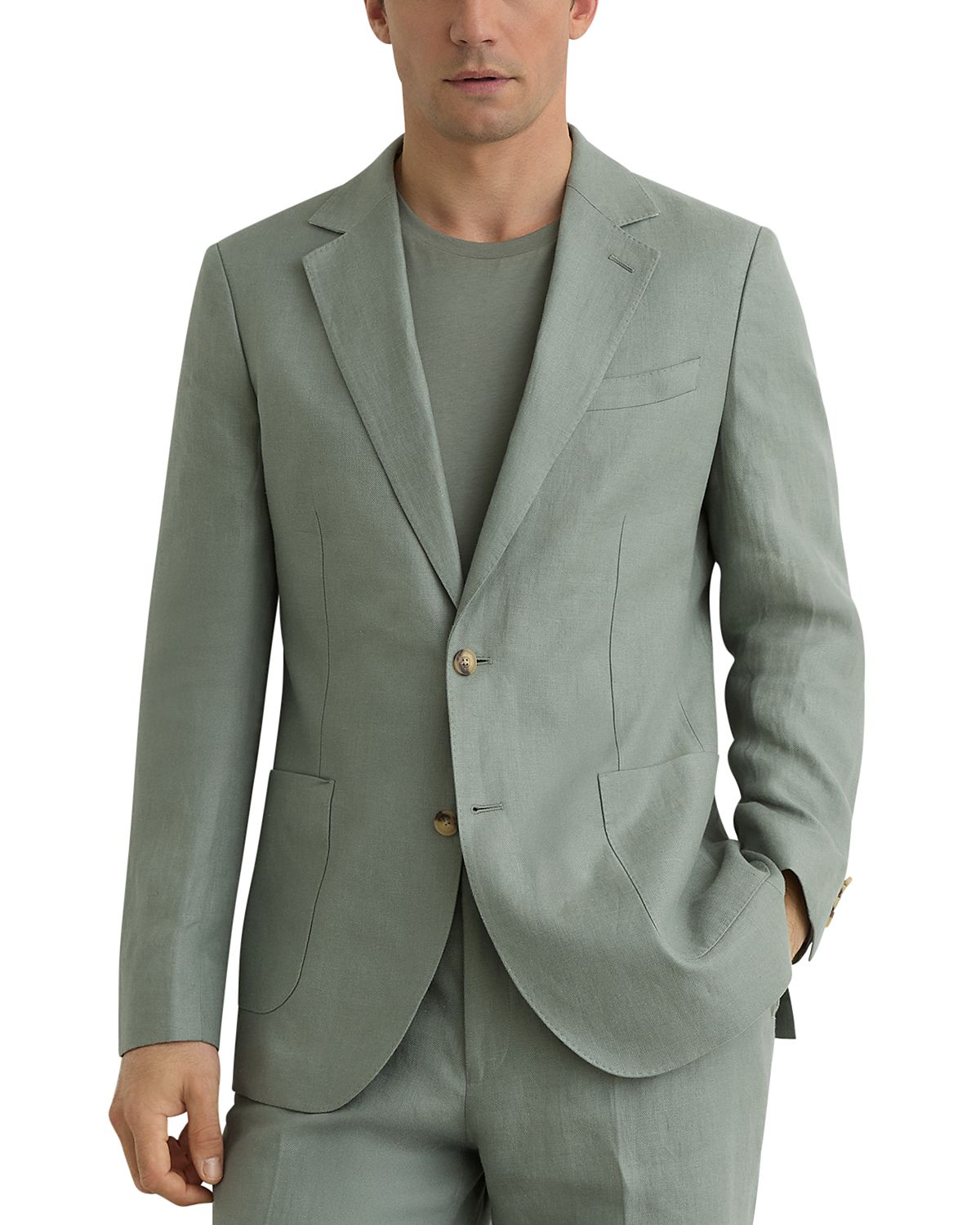 Reiss Atlantic Tailored Fit Linen Blazer