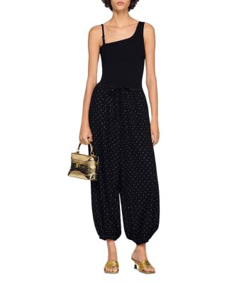 Joao Rhinestone Wide Leg Trousers