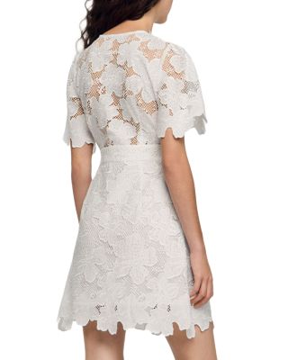 Elara Flower Lace Short Dress