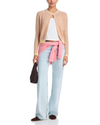 Jane Cashmere Pebble Striped Cardigan