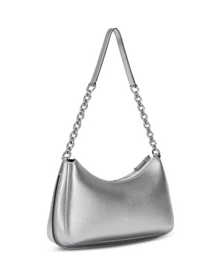 Nolita Medium Metallic Silver Leather Pouchette 