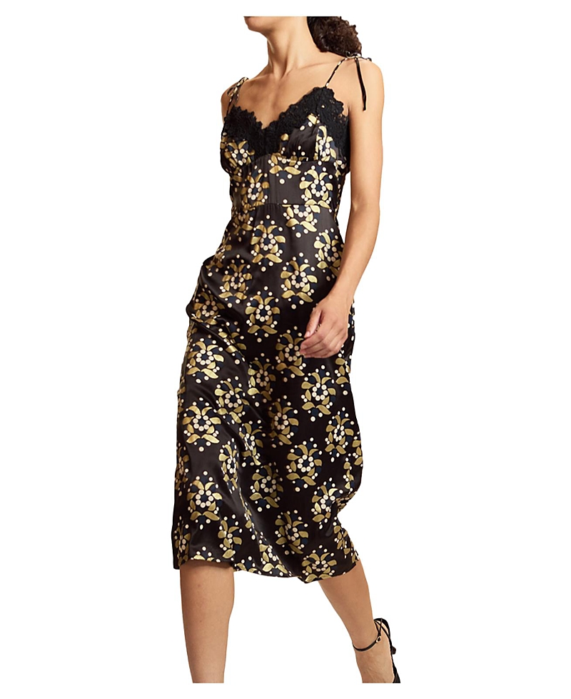 Cynthia Rowley Silk Lace Slip Dress