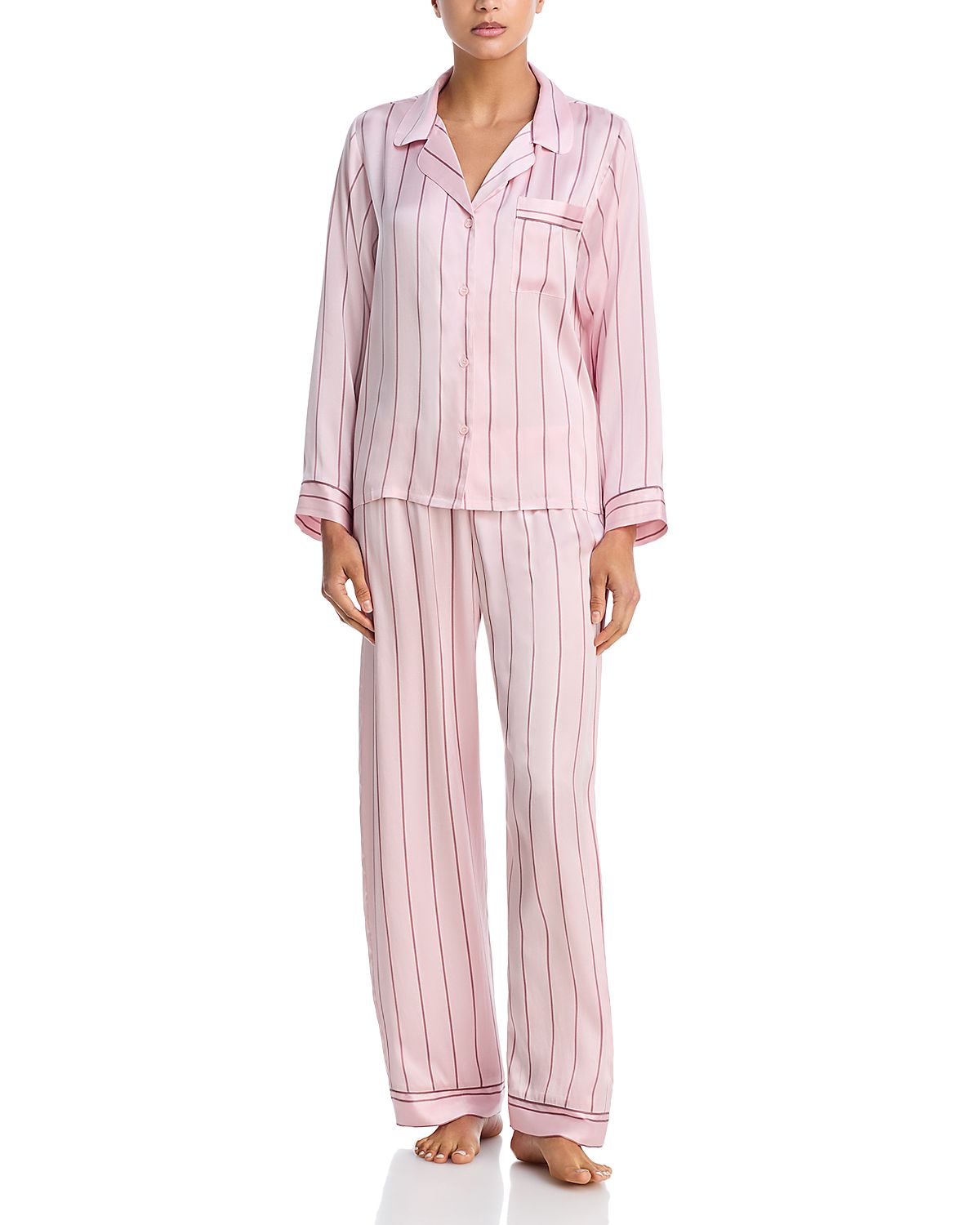 Eberjey Inez Printed Washable Silk Long Pajama Set - Exclusive