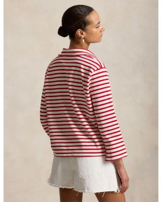 Striped Split Placket Mariner Tee
