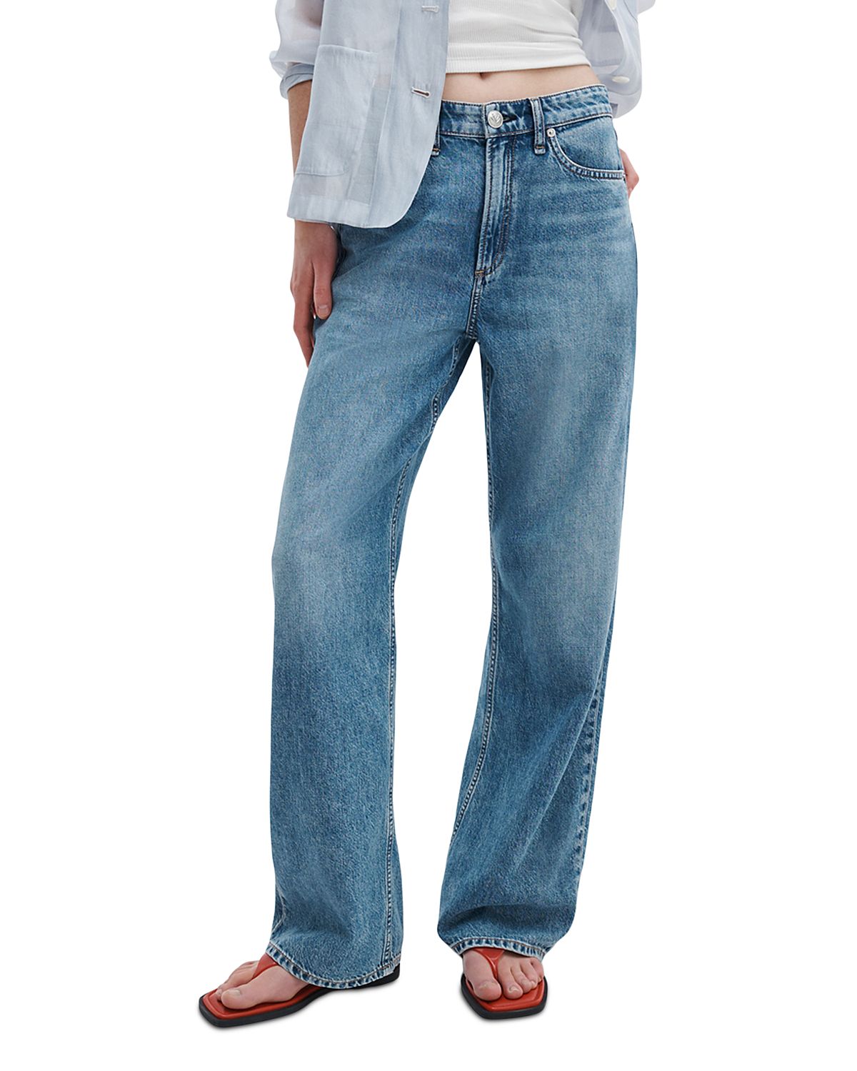 rag & bone Featherweight Logan High Rise Wide Leg Jeans