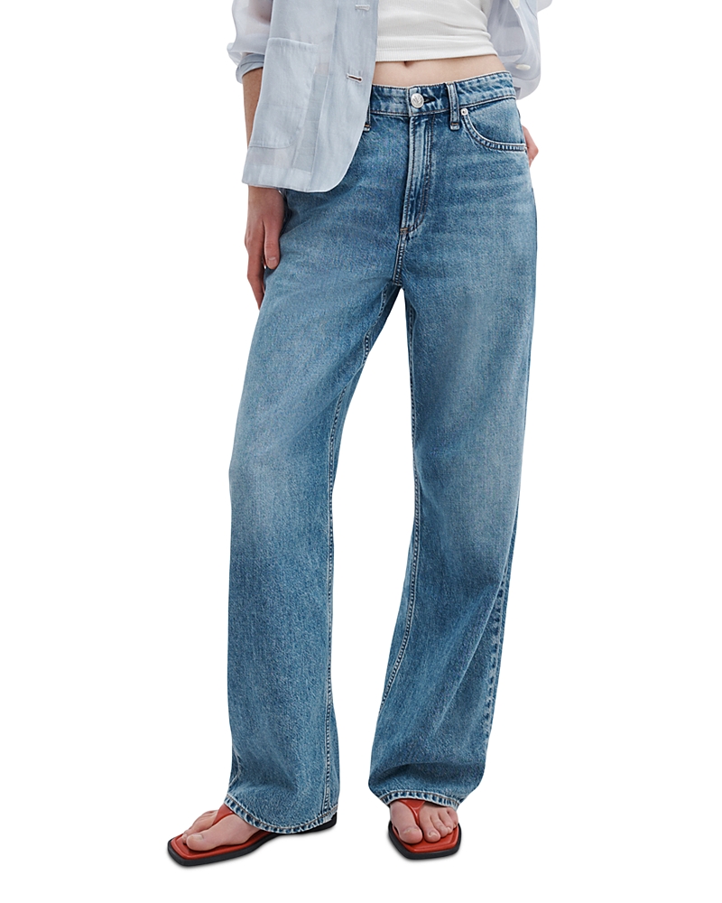 rag & bone Featherweight Logan High Rise Wide Leg Jeans in Lyon