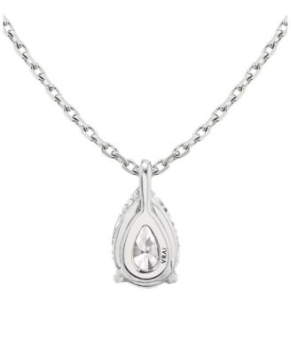Solitaire Pendant in 14K Gold, 0.75ctw Pear Lab Grown Diamond