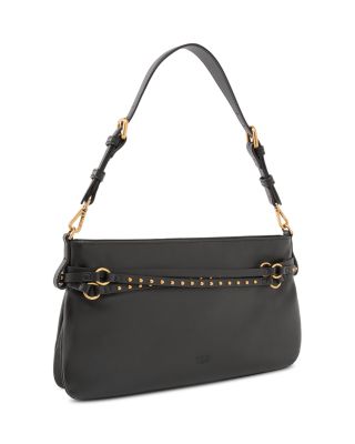 Classic Leather Belted Shoulder Bag