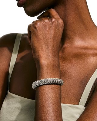 Sterling Silver Icon Woven Link Bracelet, 10.5mm