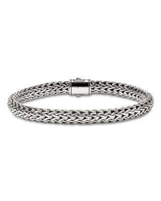 Sterling Silver Icon Woven Link Bracelet, 6.5mm