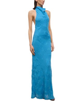 Roselle Cowl Neck Backless Dress