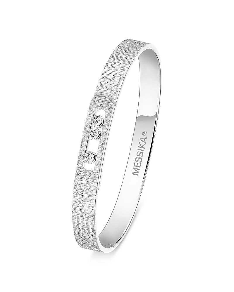Messika 18K White Gold Move Noa Diamond Bangle Bracelet