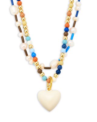 Happy Baby Bead Duo Necklace, 17"