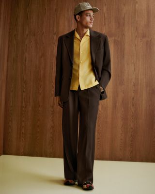 Oversized Fit Wool Suit Pants