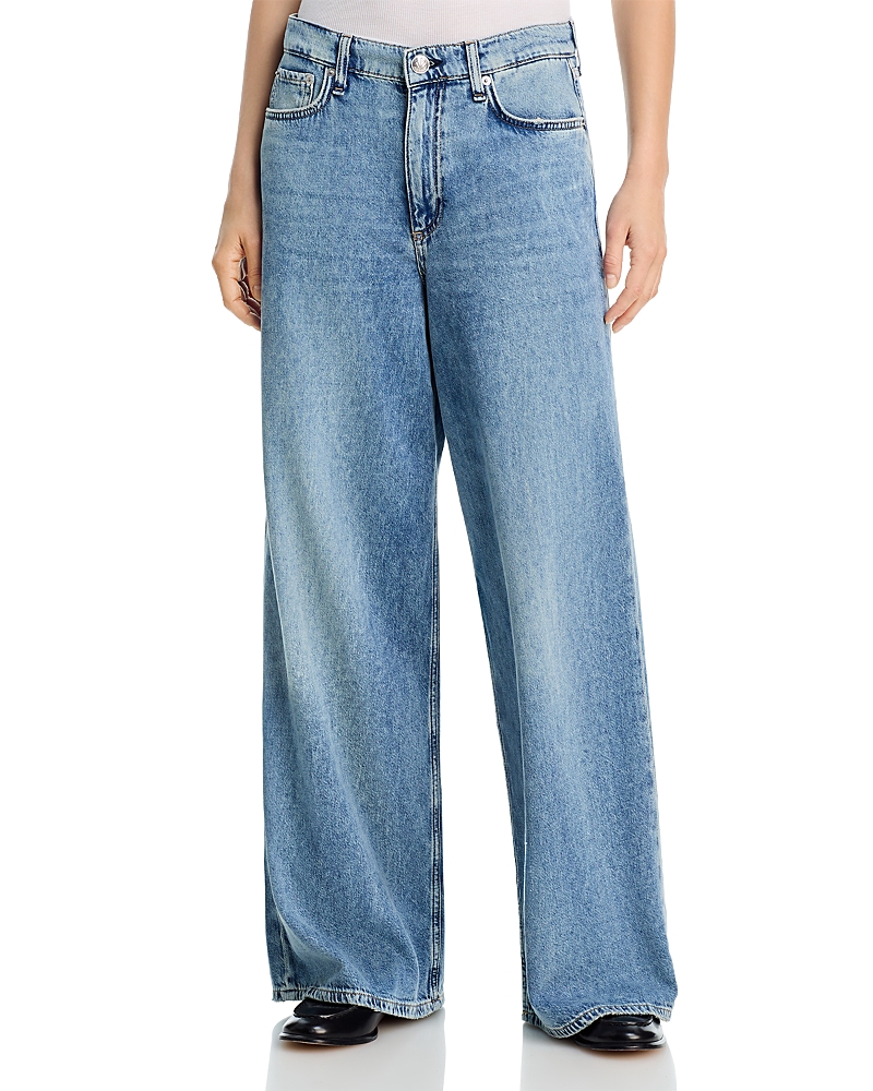 rag & bone Featherweight Sofie High Rise Wide Leg Jeans in Amalfi