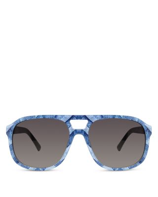 Square Flat Top Sunglasses, 59mm