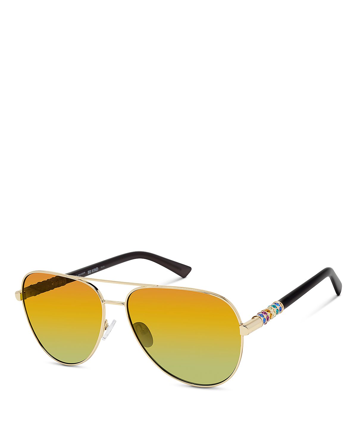 Kurt Geiger London Aviator Sunglasses, 63mm