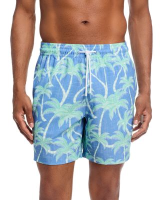 Sano Chambray Palm Trees 6.5" Swim Trunks
