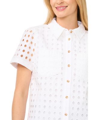 Eyelet Short Sleeve Shirt