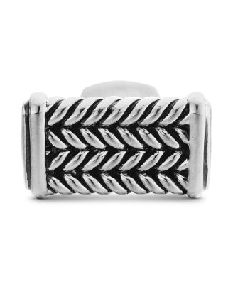 Chevron Cufflinks in Sterling Silver, 22.8mm